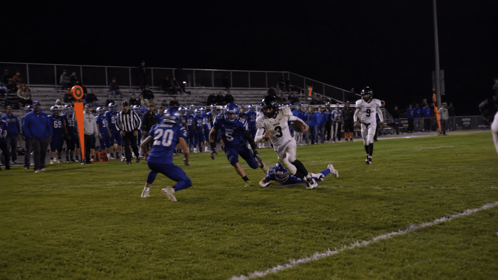 American football game action